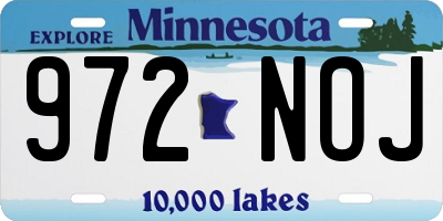 MN license plate 972NOJ
