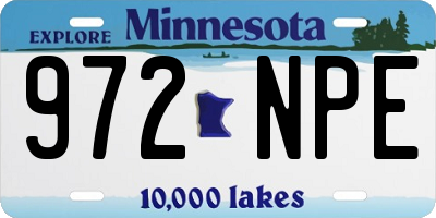 MN license plate 972NPE