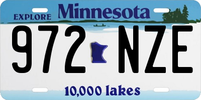 MN license plate 972NZE