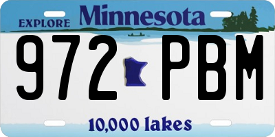 MN license plate 972PBM
