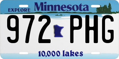MN license plate 972PHG