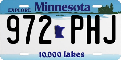 MN license plate 972PHJ
