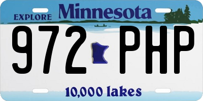 MN license plate 972PHP