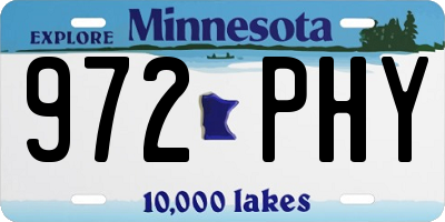 MN license plate 972PHY