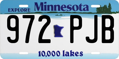 MN license plate 972PJB