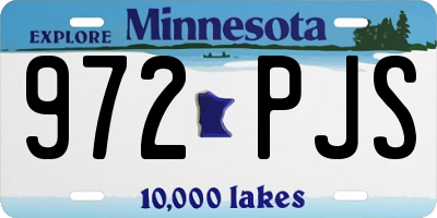 MN license plate 972PJS