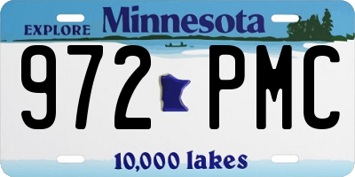 MN license plate 972PMC