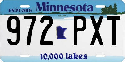 MN license plate 972PXT