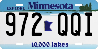 MN license plate 972QQI