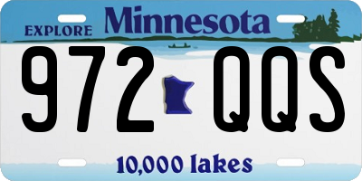 MN license plate 972QQS