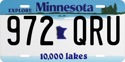 MN license plate 972QRU