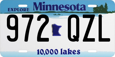 MN license plate 972QZL