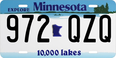 MN license plate 972QZQ