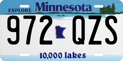 MN license plate 972QZS