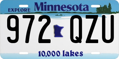 MN license plate 972QZU