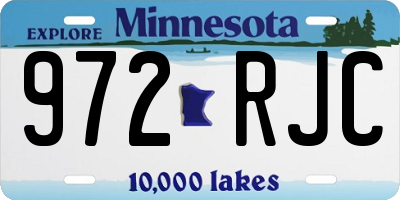 MN license plate 972RJC