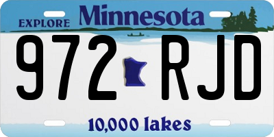 MN license plate 972RJD
