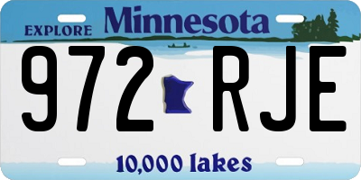 MN license plate 972RJE