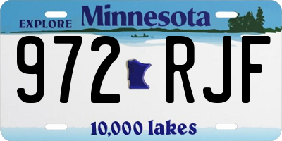 MN license plate 972RJF