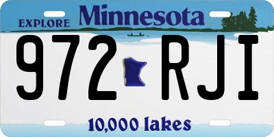 MN license plate 972RJI