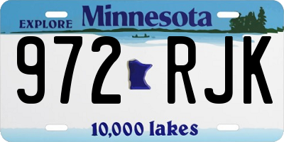 MN license plate 972RJK