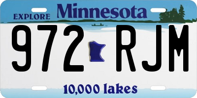 MN license plate 972RJM