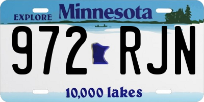 MN license plate 972RJN