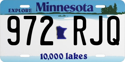 MN license plate 972RJQ