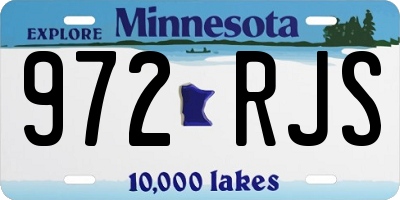 MN license plate 972RJS