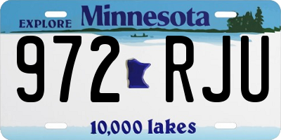 MN license plate 972RJU