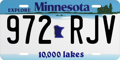 MN license plate 972RJV