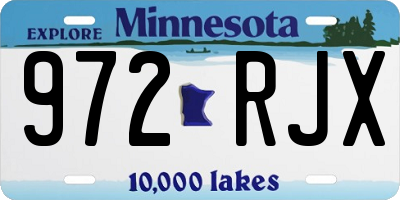 MN license plate 972RJX