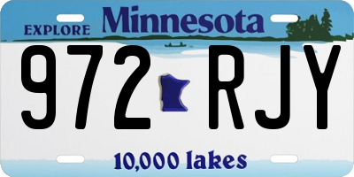 MN license plate 972RJY