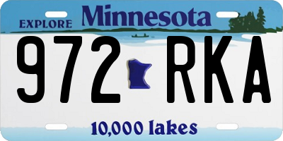 MN license plate 972RKA