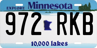 MN license plate 972RKB