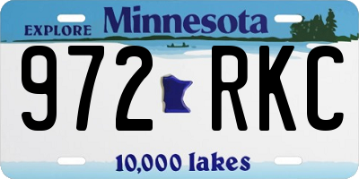 MN license plate 972RKC