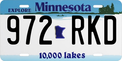 MN license plate 972RKD