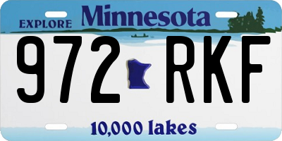 MN license plate 972RKF