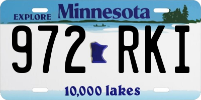 MN license plate 972RKI