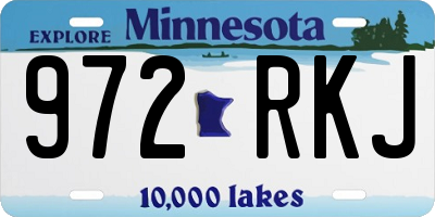 MN license plate 972RKJ