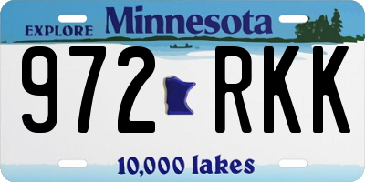 MN license plate 972RKK