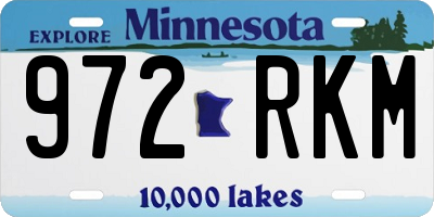 MN license plate 972RKM