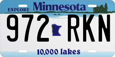 MN license plate 972RKN