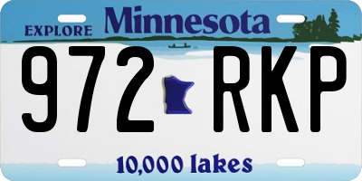 MN license plate 972RKP