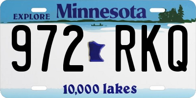 MN license plate 972RKQ