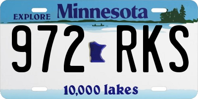 MN license plate 972RKS