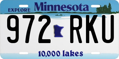 MN license plate 972RKU
