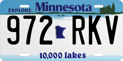 MN license plate 972RKV