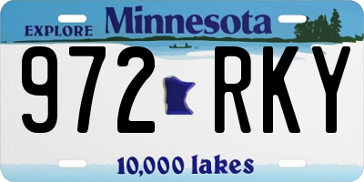 MN license plate 972RKY