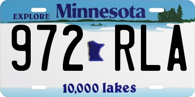 MN license plate 972RLA